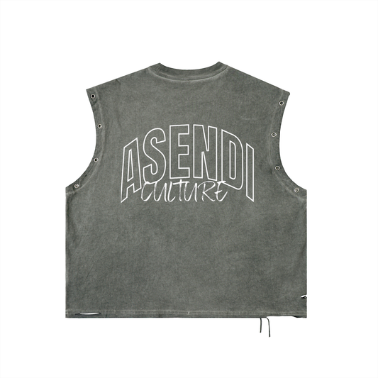Distressed Grommet Eyelet Tank Top