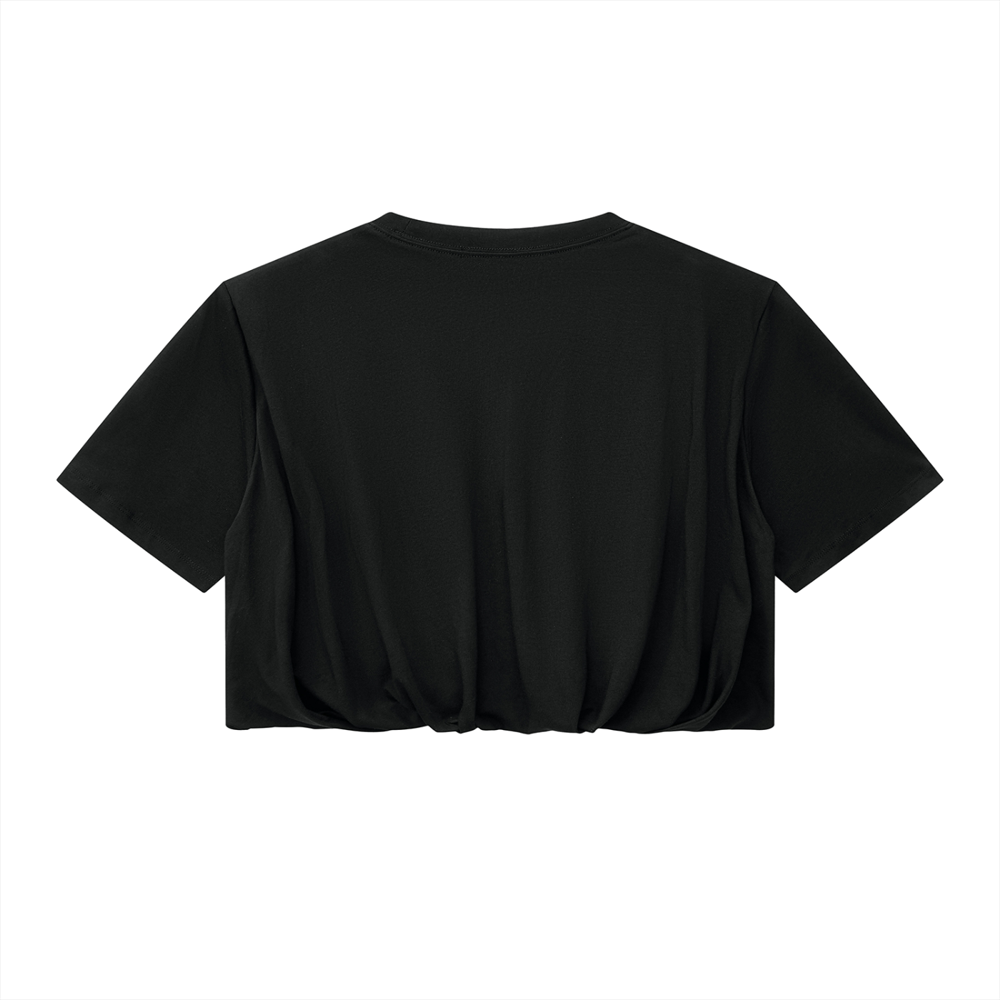Crop Bubble Hem T-Shirt