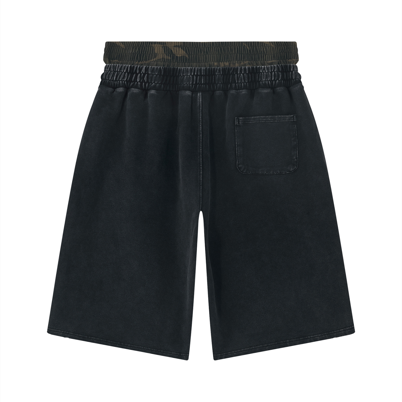 Vintage Wash Distressed Wide Leg Shorts