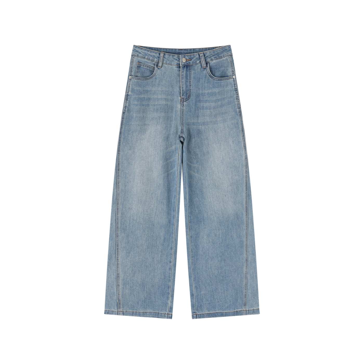 Vintage Wash High Rise Wide Leg Jeans
