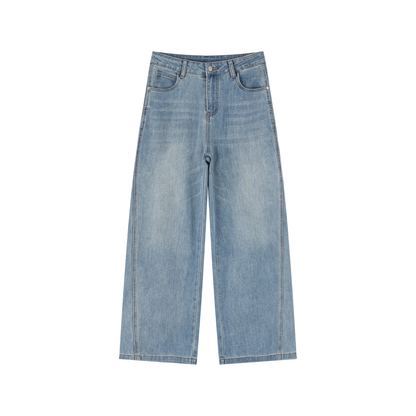 Vintage Wash High Rise Wide Leg Jeans