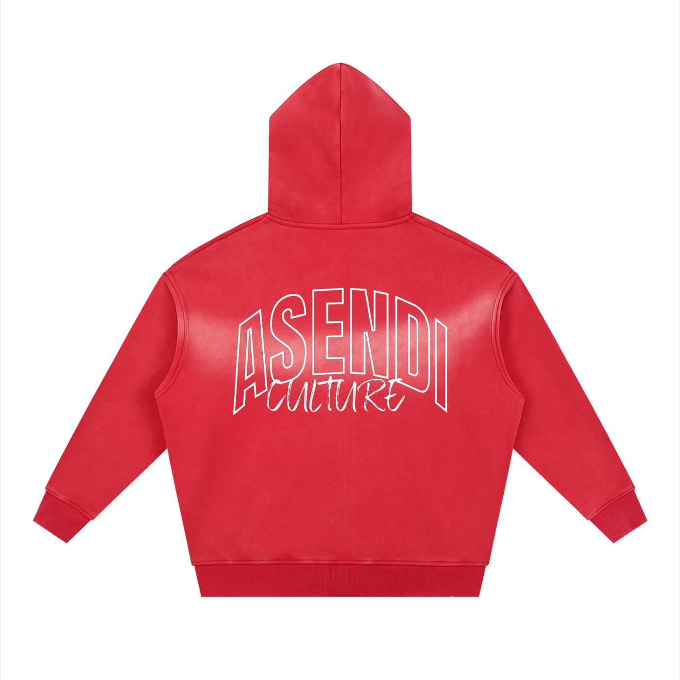 Unisex Sunfade Two-way Zipper Boxy Fleece Hoodie
