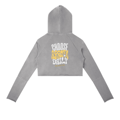 Women's Vintage Washed Raw Edge Hoodie