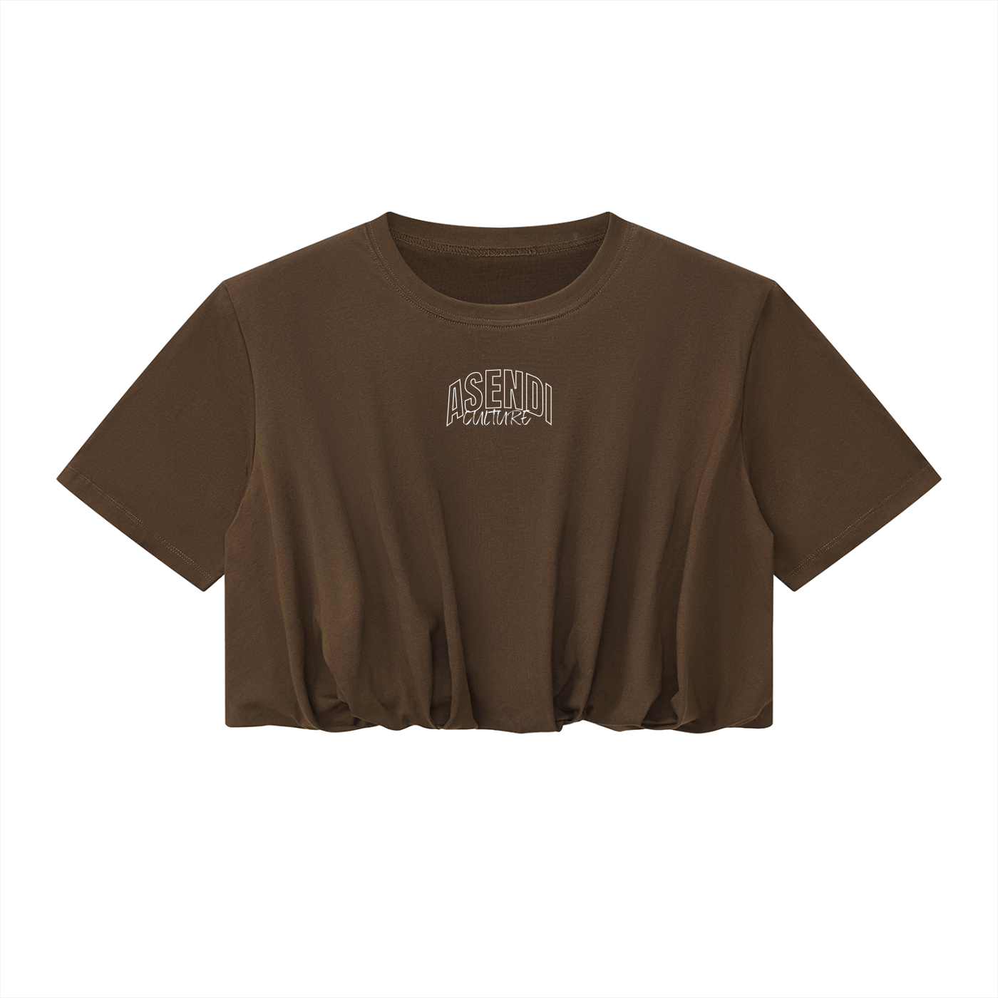 Crop Bubble Hem T-Shirt