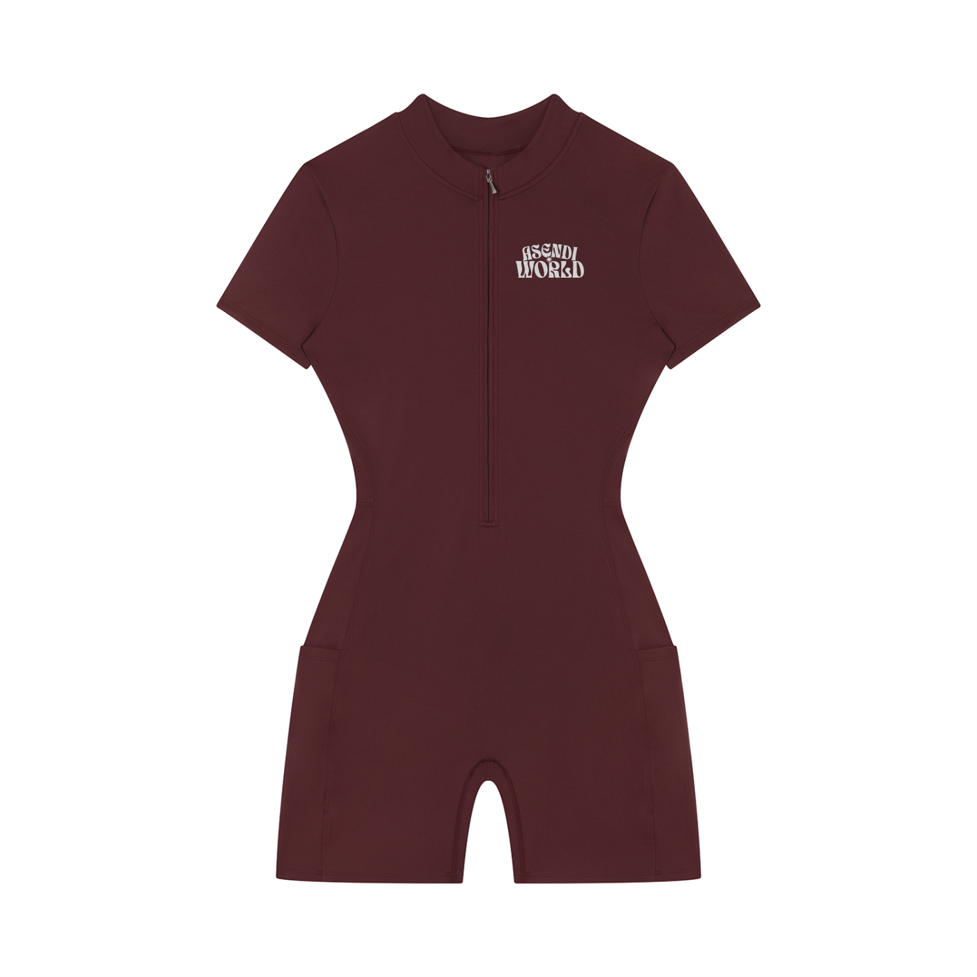 Women's Quarter-Zip Short Sleeve Romper