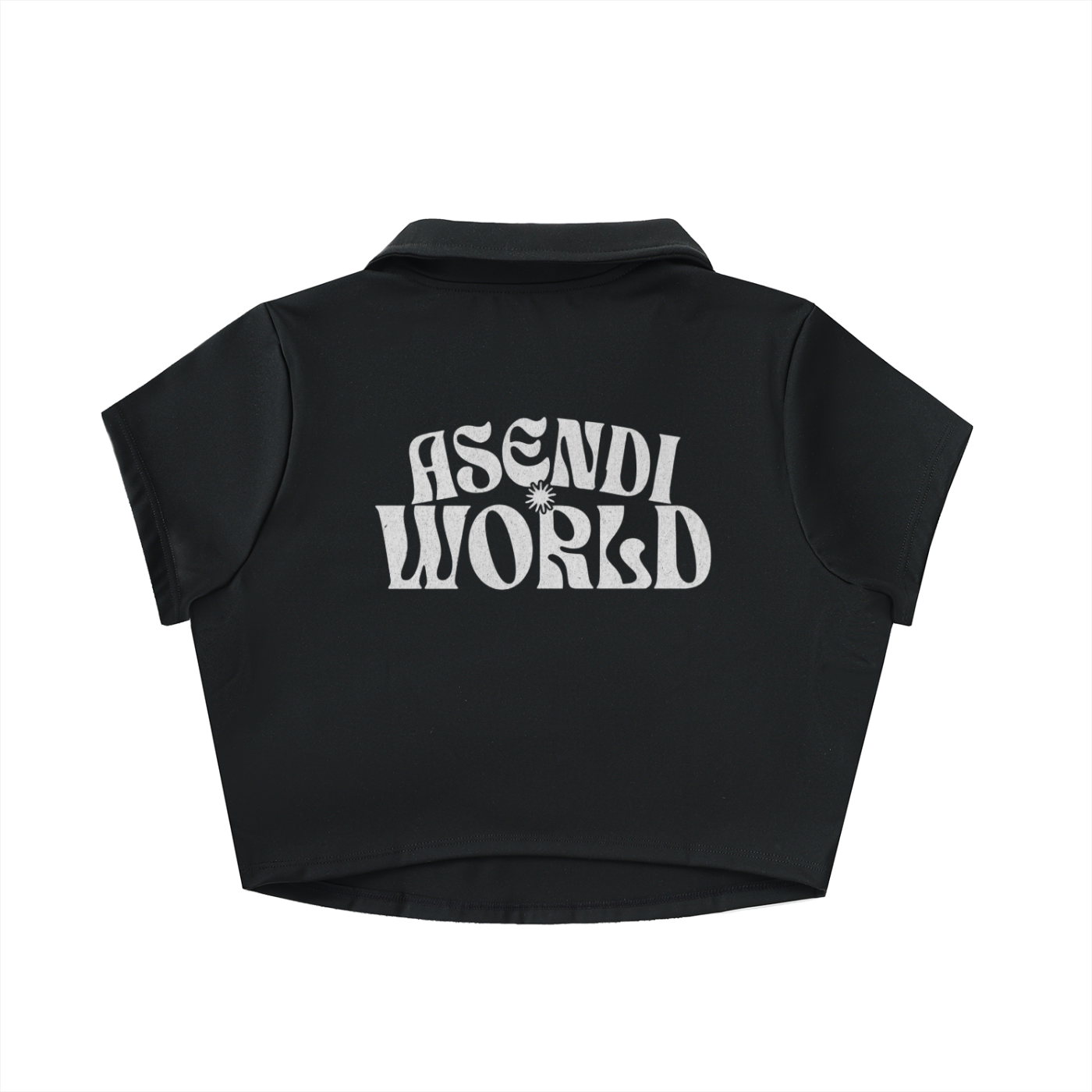 V-Neck Lapel Crop Top
