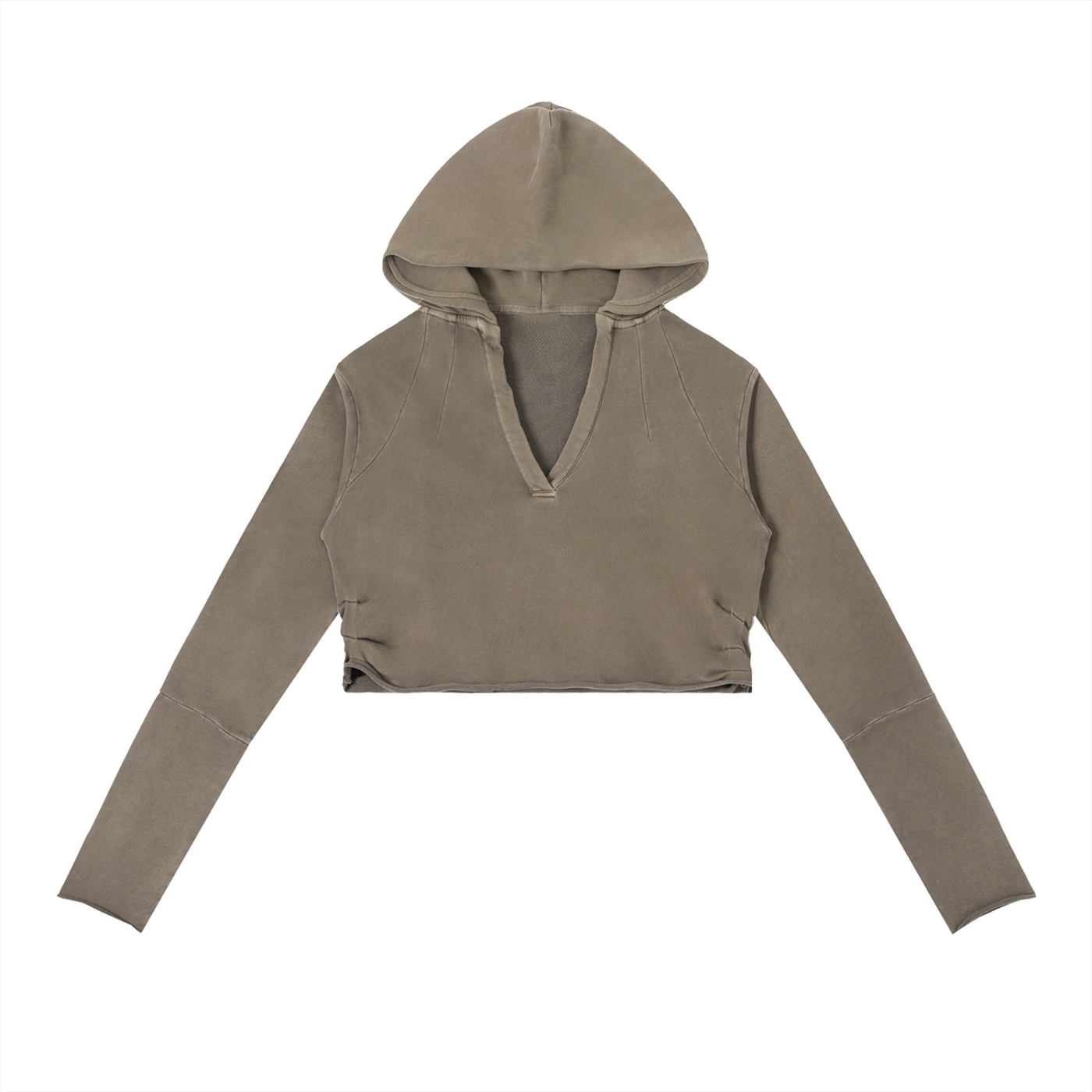 Women's Vintage Washed Raw Edge Hoodie