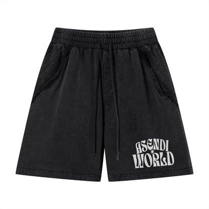 Vintage Wash Raw Edge Shorts