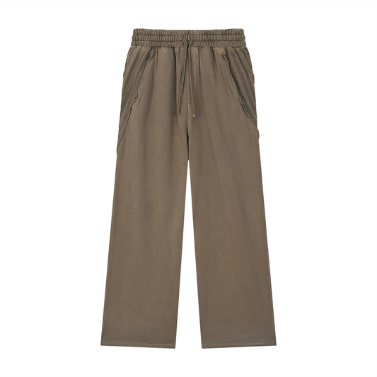 Snow Washed Tape Raw Edge Sweatpants