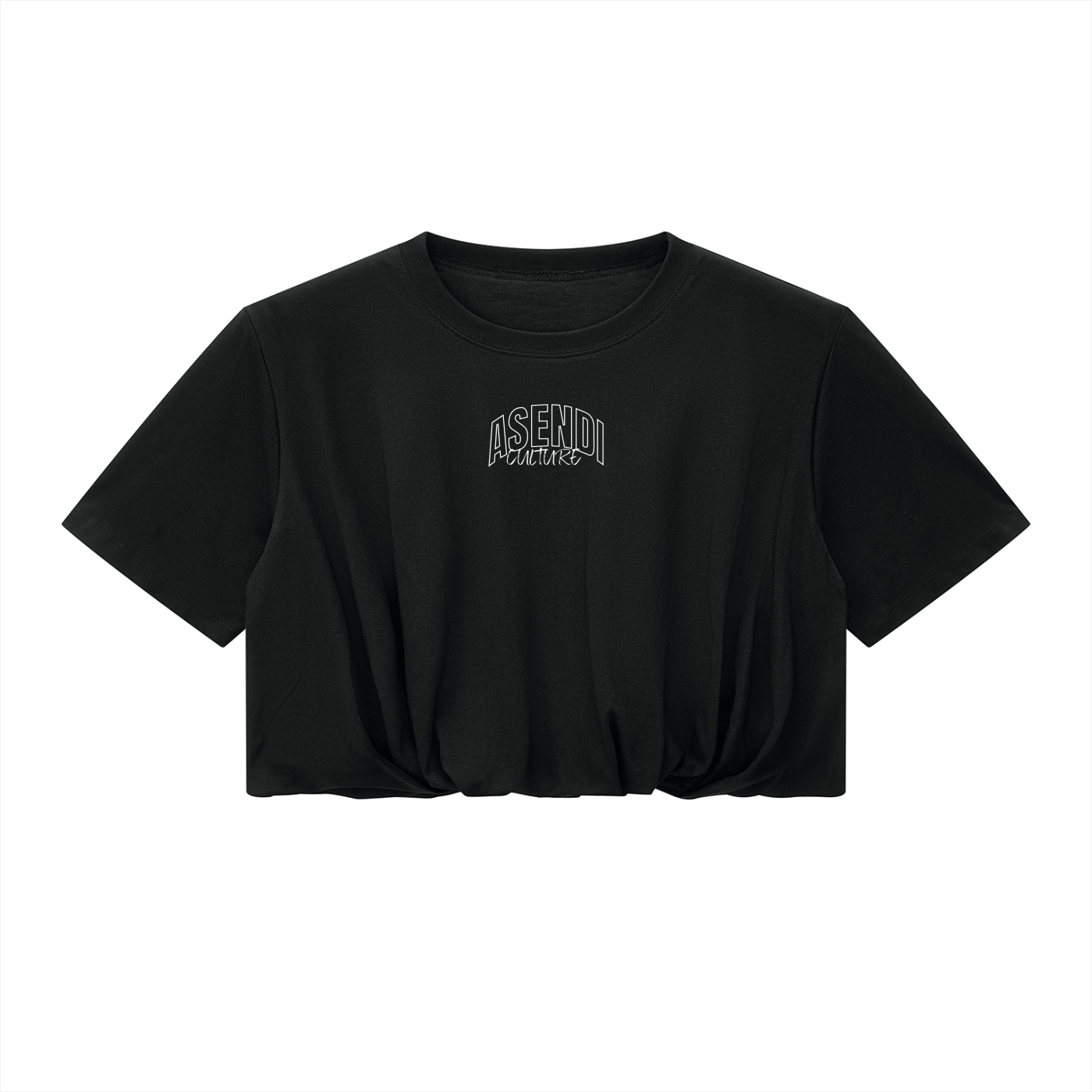 Crop Bubble Hem T-Shirt