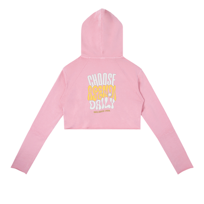 Women's Vintage Washed Raw Edge Hoodie