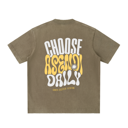 Heavyweight Vintage Washed Frayed T-Shirt