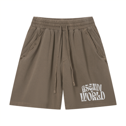 Vintage Wash Raw Edge Shorts