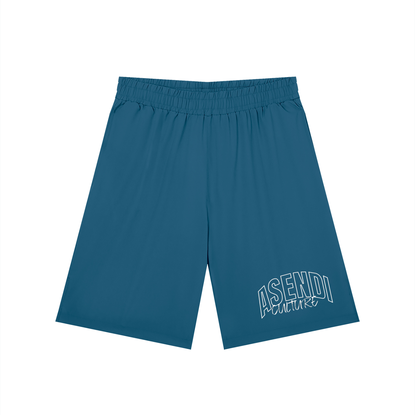 Solid Elastic Waist Shorts