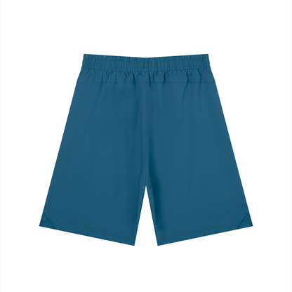 Solid Elastic Waist Shorts