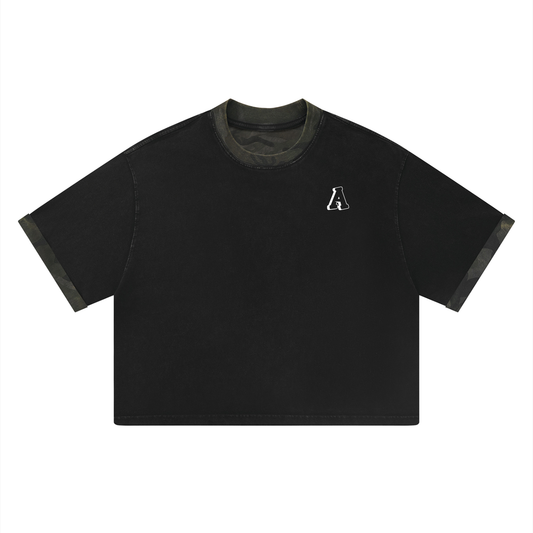 Mineral Washed Boxy Panel T-Shirt