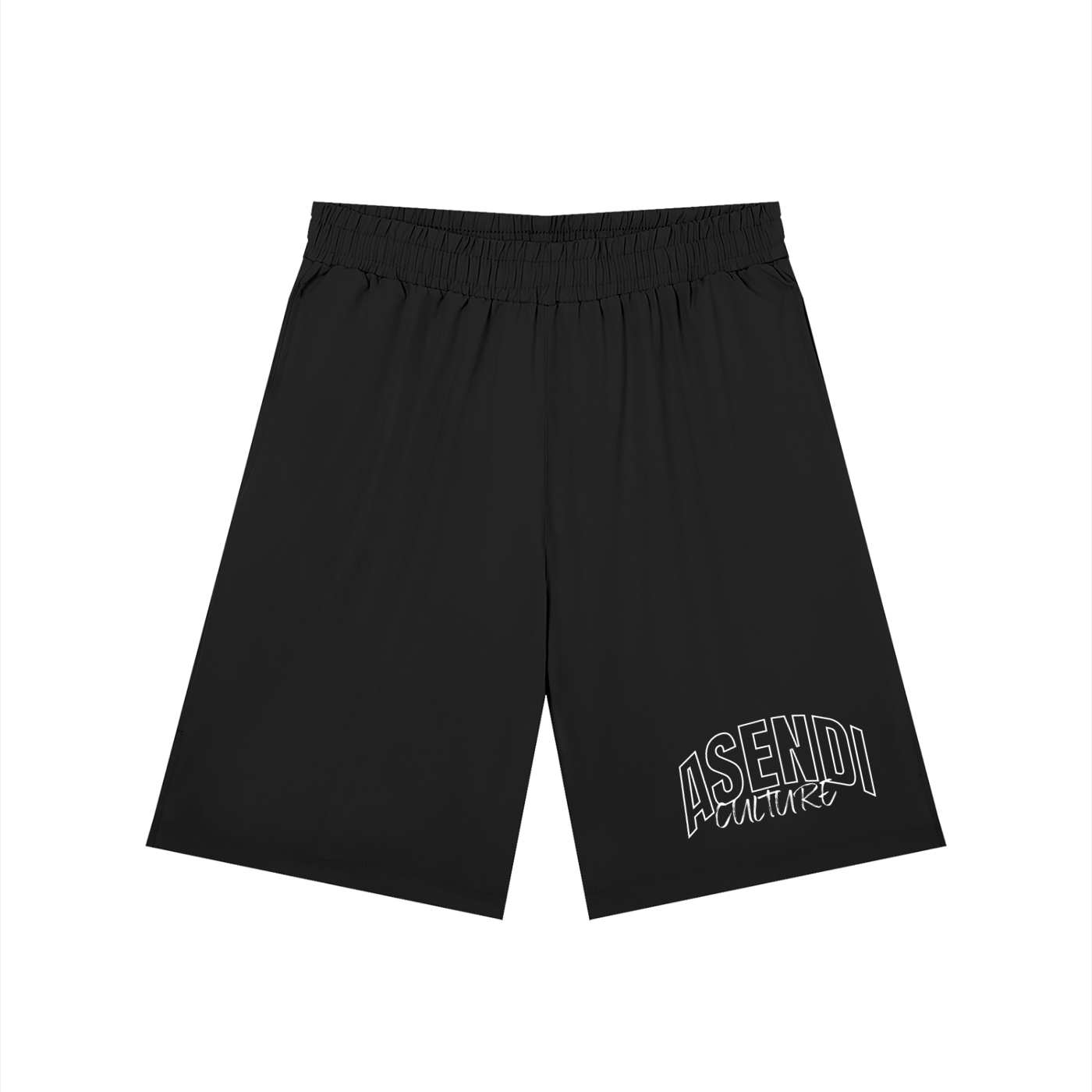 Solid Elastic Waist Shorts