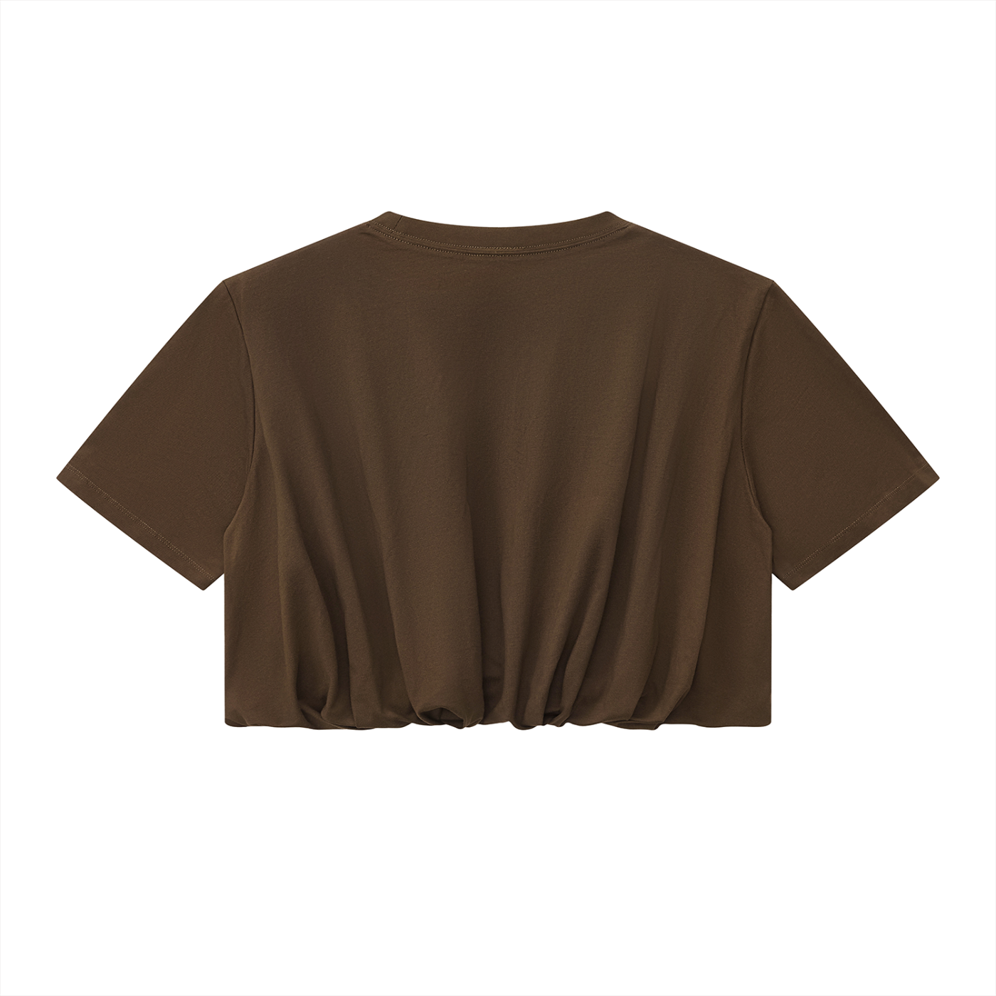 Crop Bubble Hem T-Shirt