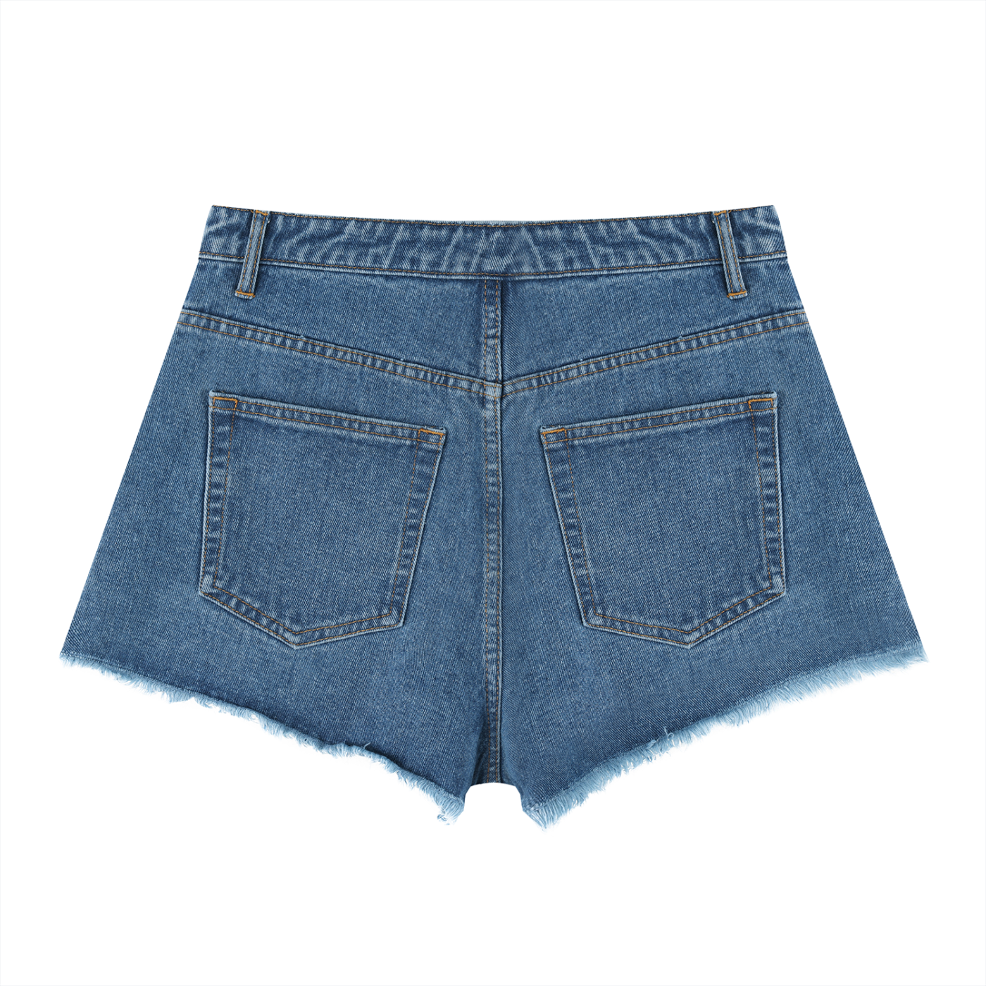 Vintage Wash High Rise Denim Shorts