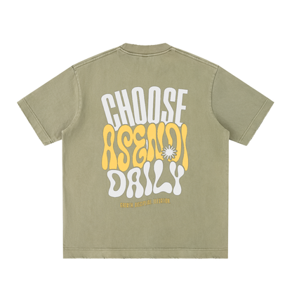 Heavyweight Vintage Washed Frayed T-Shirt