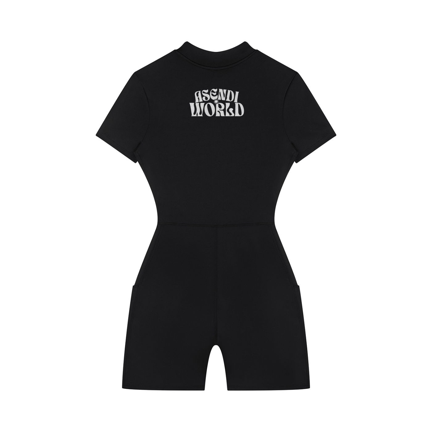Women's Quarter-Zip Short Sleeve Romper