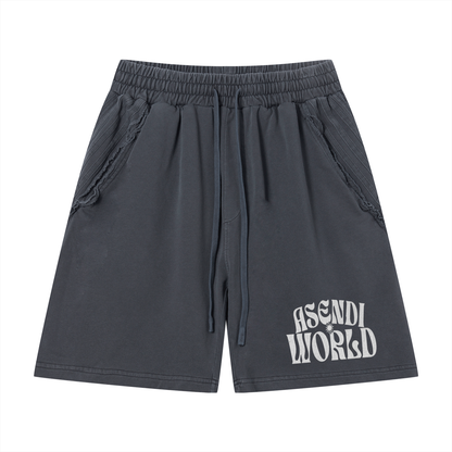 Vintage Wash Raw Edge Shorts