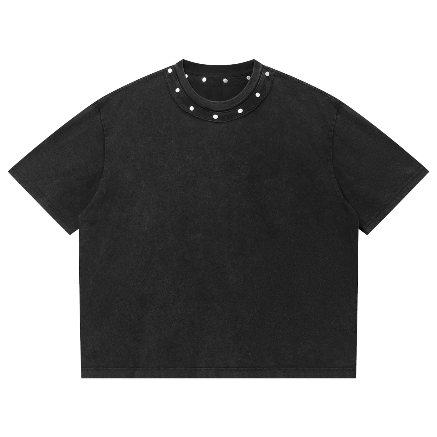 Washed Boxy Studded T-Shirt
