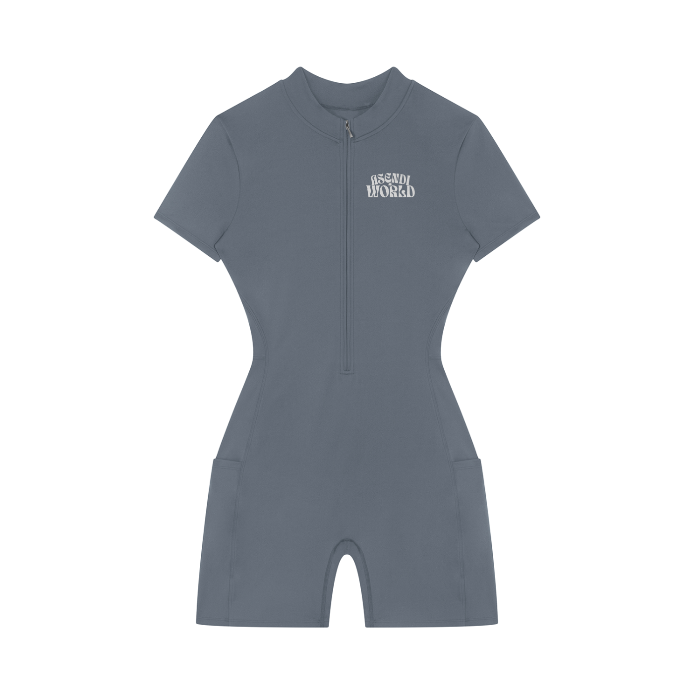 Women's Quarter-Zip Short Sleeve Romper