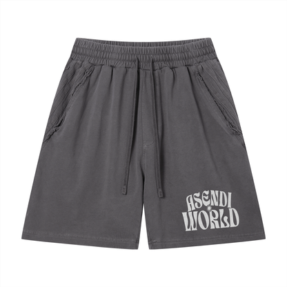 Vintage Wash Raw Edge Shorts