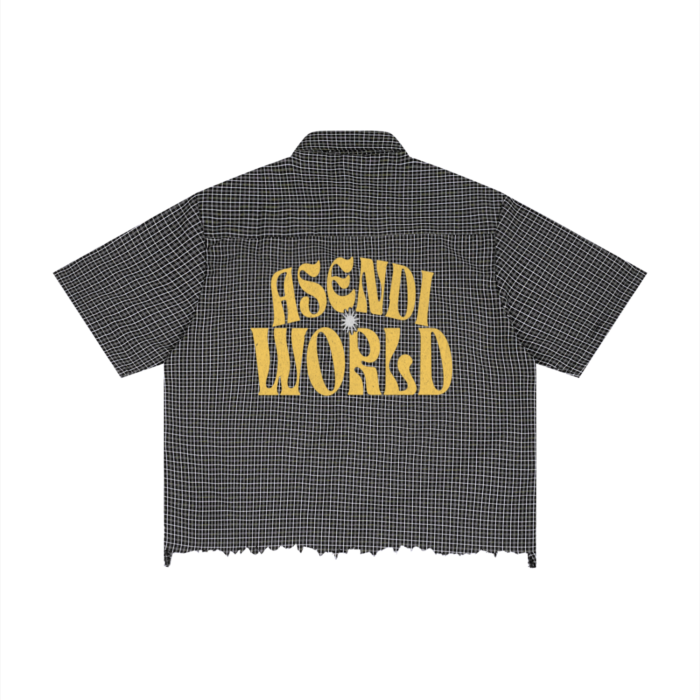 Distressed Plaid Boxy Shirt