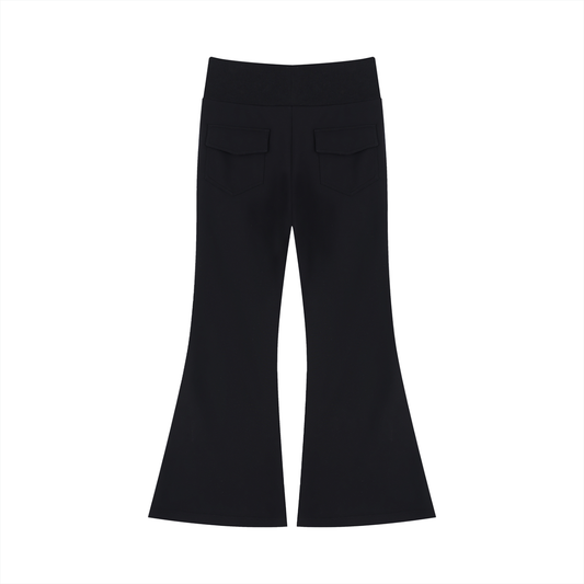 Drawstring Flared Leg Pants