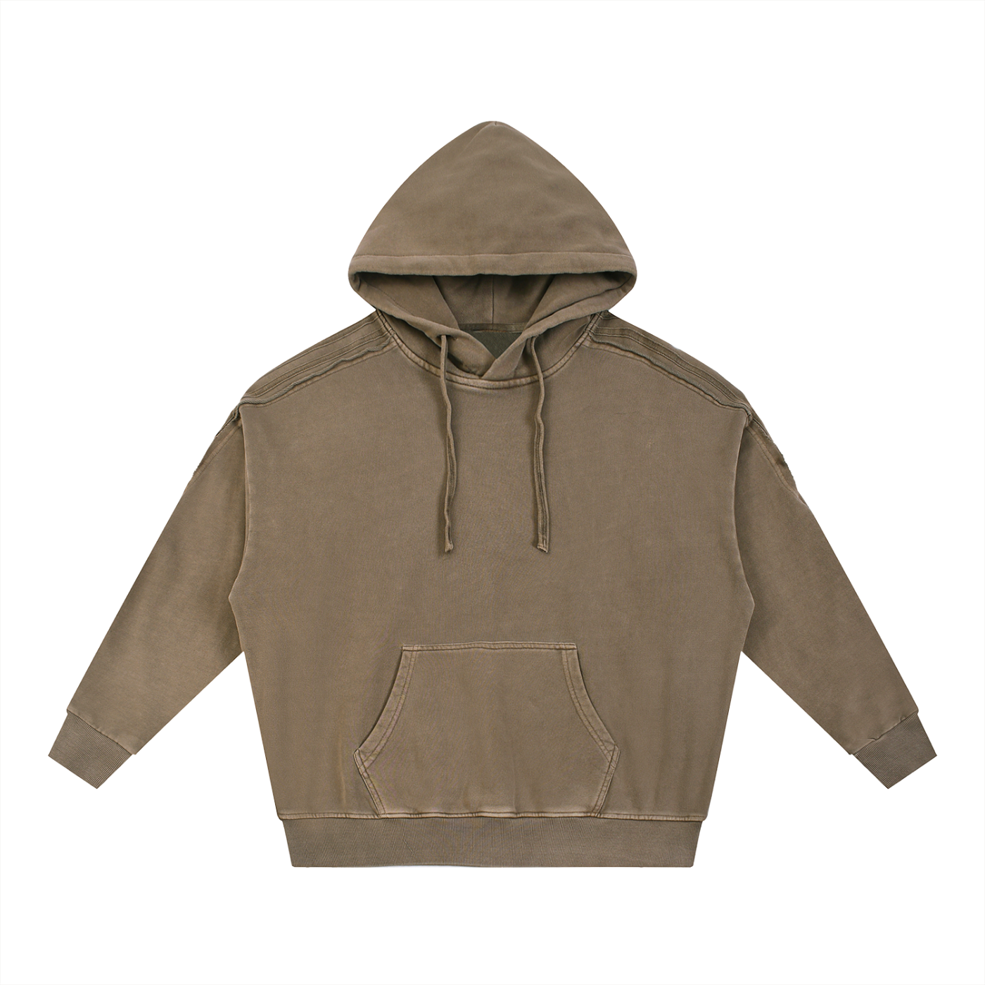 Unisex Snow Washed Tape Raw Edge Hoodie