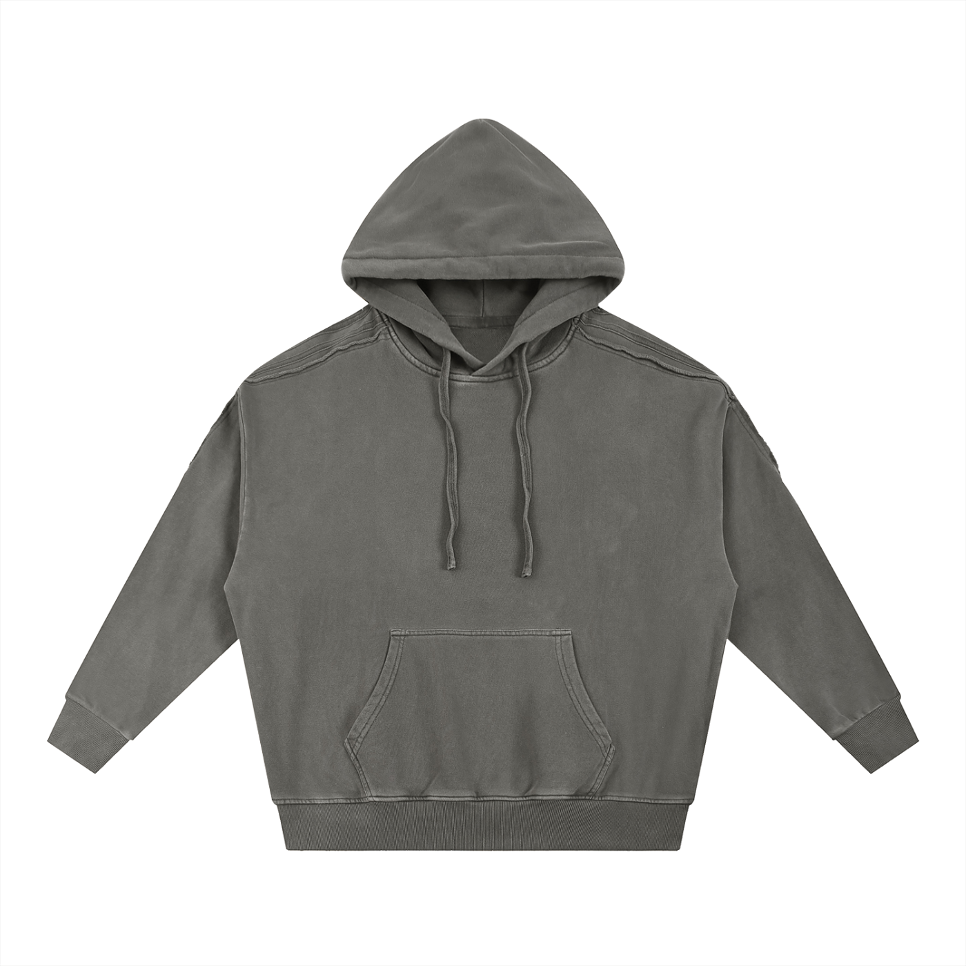 Unisex Snow Washed Tape Raw Edge Hoodie