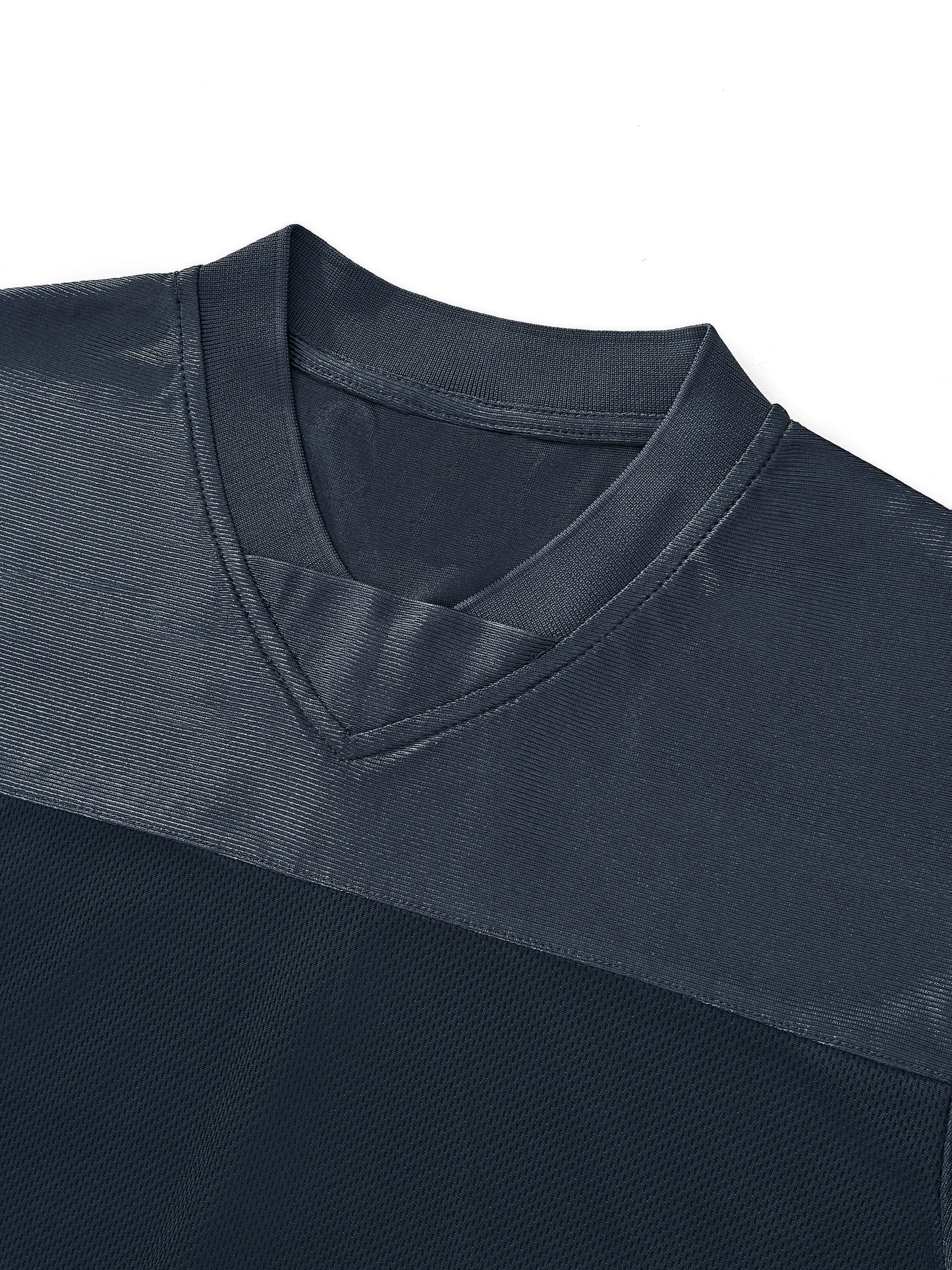 Cropped Paneled V-Neck Jersey